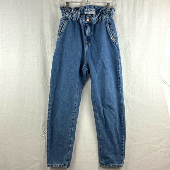 Zara | Jeans | Zara Paperbag High Waisted Jeans | Poshmark